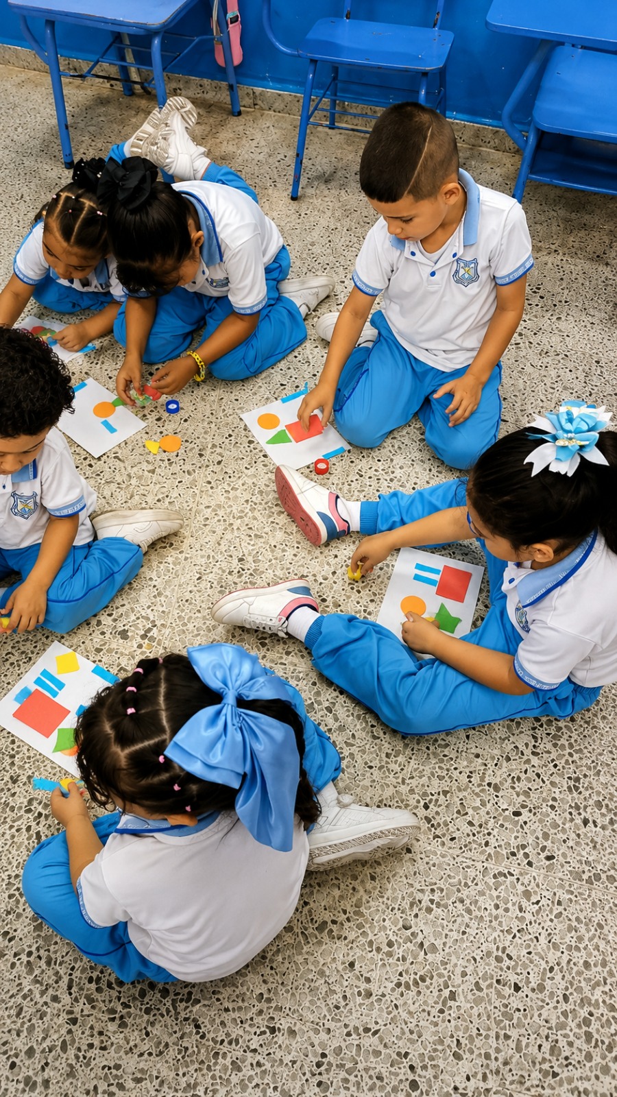 Aprendiendo Jugando: Estudiantes de Preescolar exploran la geometría a través del arte y la creatividad